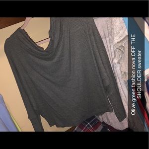 Off shoulder sweater